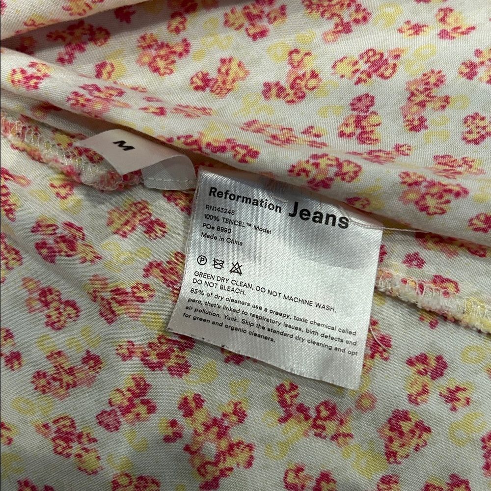 Reformation Floral Mini Dress size medium - Picture 8 of 9